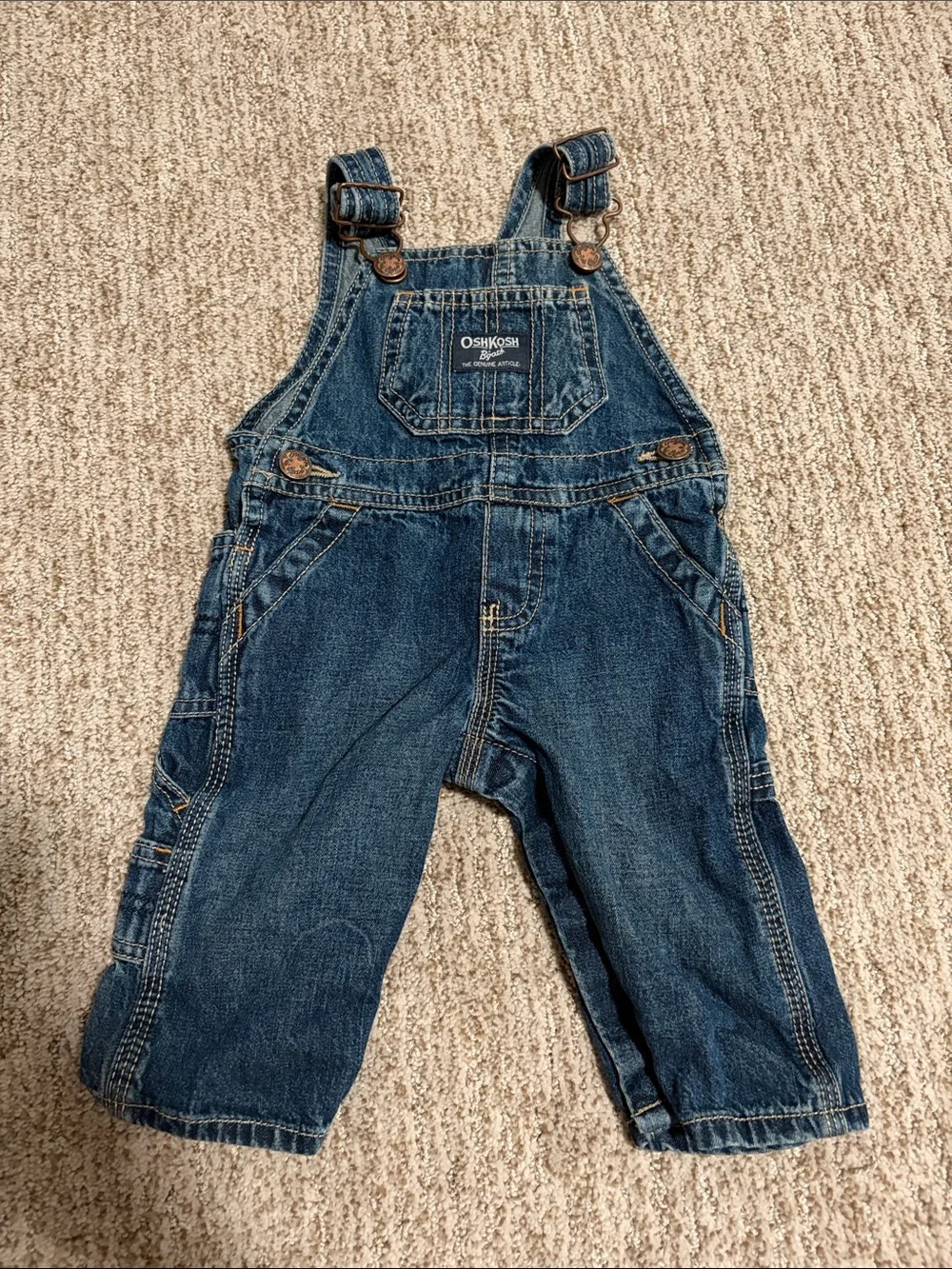 OshKosh B'gosh Dark Blue Denim Kids Overalls